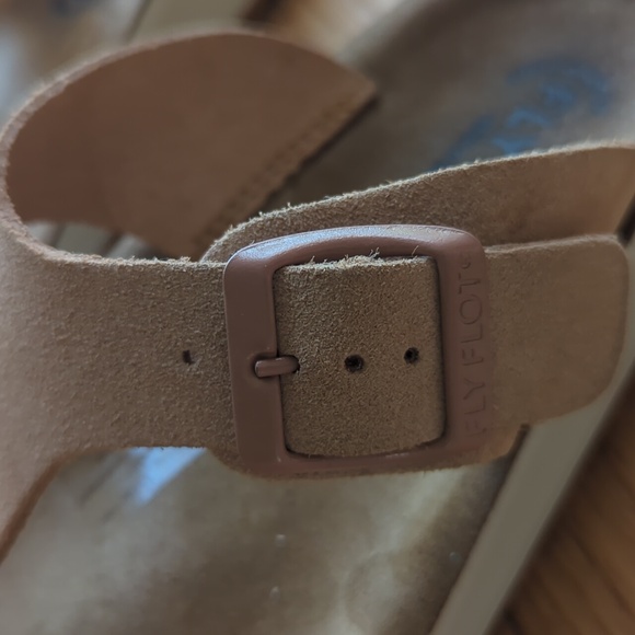 Fly Flot. Woman's Leather Soled Slipper - ROSA ANTICO. Size 7 - Picture 9 of 13